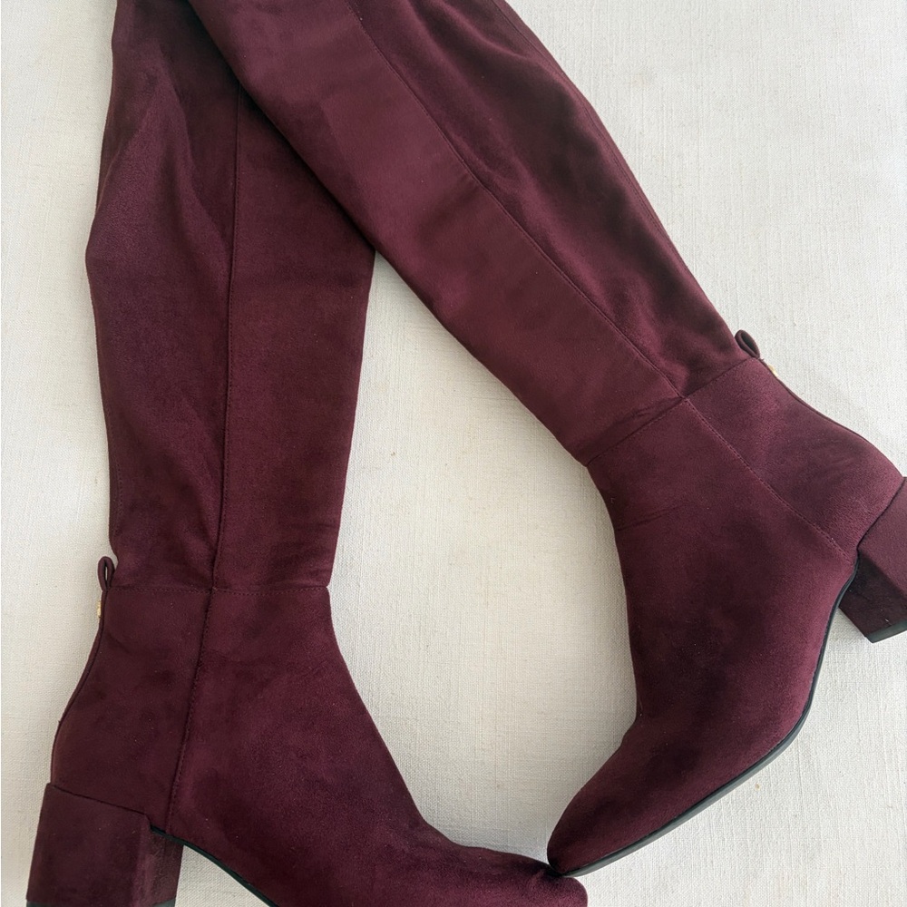 MICHAEL Michael Kors Burgundy Over the Knee Boots